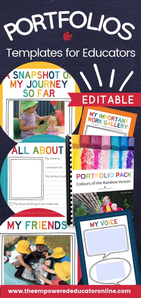 Child Portfolio And Learning Journal Templates For Childcare Pre K