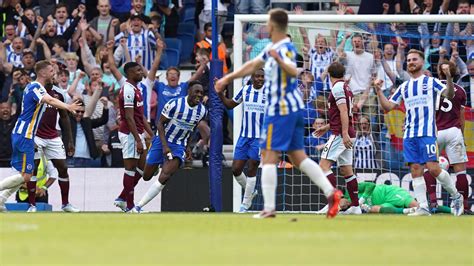 Brighton 3 1 West Ham Potters Men Battle Back To Deny The Hammers Europa League Football