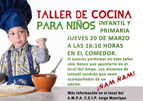 Taller de cocina azafrán es algo ocasional, nace del interés de una madre que quería cumplir el deseo de su pequeña niña de 5 años; El Cole de Jorge Manrique : TALLER DE COCINA PARA NIÑOS