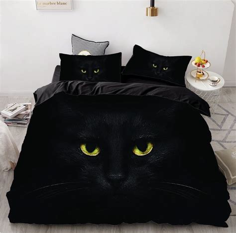Black Cat Bedding Sets S4VTJF44LU Betiti Store