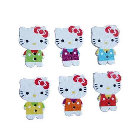 Guzik kotek Hello Kitty