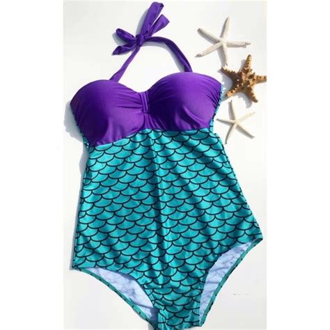 Just In Plus Sz Mermaid 1 Piece Bathing Suit One Piece Swimsuits Outfit Accessories