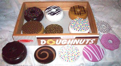 Htf Melissa And Doug Wooden Doughnuts Donuts Discontinued Play Food 3