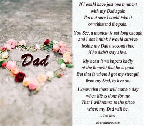 If I Could Have Just One Moment With My Dad Again Memorial Poems