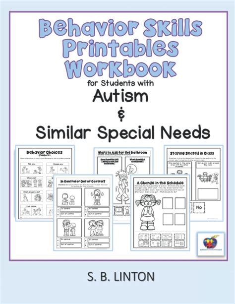 Behavior Skills Printables Workbook For Students With Autism And
