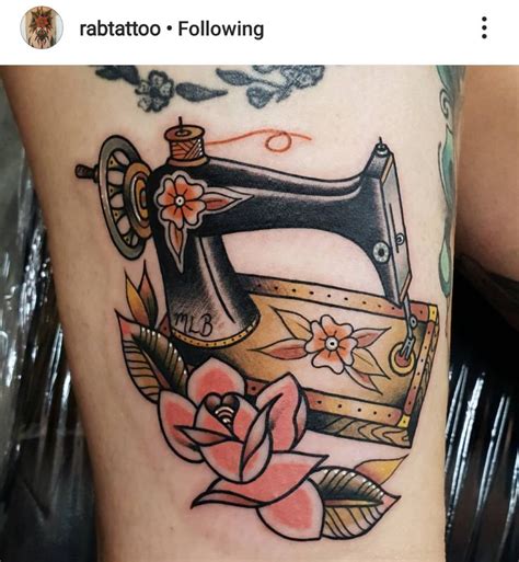 By Rabtattoo On Instagram Sewing Tattoos Sewing Machine Tattoo