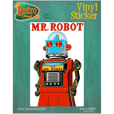 Mr. Robot Toy Vinyl Bumper Sticker | Vinyl bumper stickers, Bumper ...