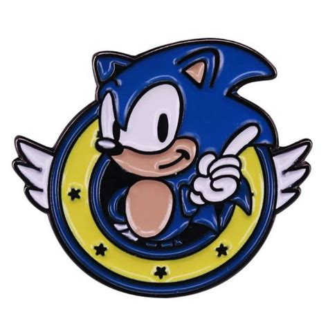 Mainstreet Classics Sonic The Hedgehog With Wings 1 Inch Wide Enamel