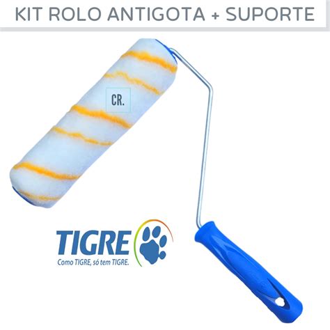 Kit De Rolo Antigota Antirespingo Suporte Garfo Tigre Cm Para