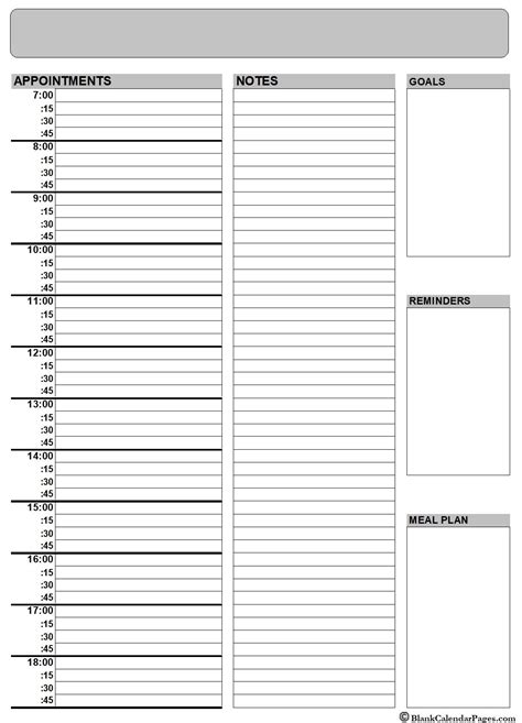 April daily calendar 2018 daily planner #daily #planner #calendar | Daily schedule template 