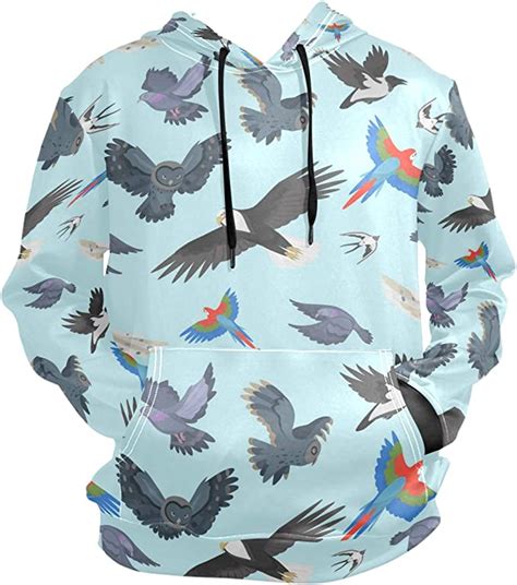 Gzwnyuv Different Wing Wild Flying Birds Mens Hooded