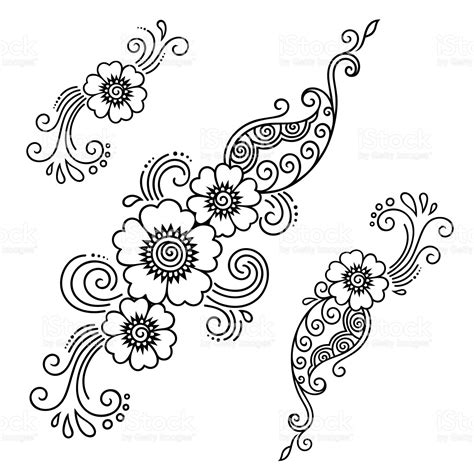 Henna Tattoo Flower Templatemehndi Royalty Free Stock Vector Art