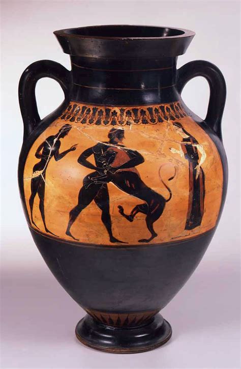 Amphora Heracles Wrestling The Nemean Lion 540 530 Bc Greek