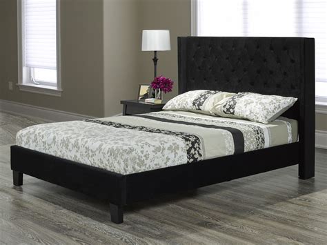 Brassex Inc Jia Tufted Platform Bed Queen Size, Black | Walmart Canada