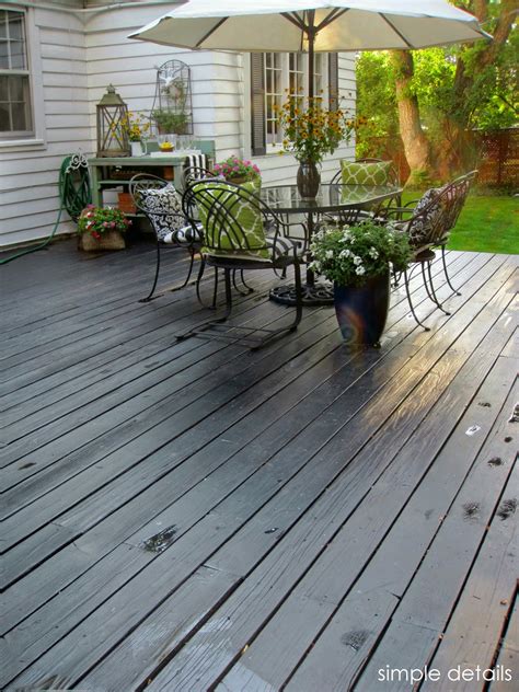 Simple Details We Stained Our Deck Black
