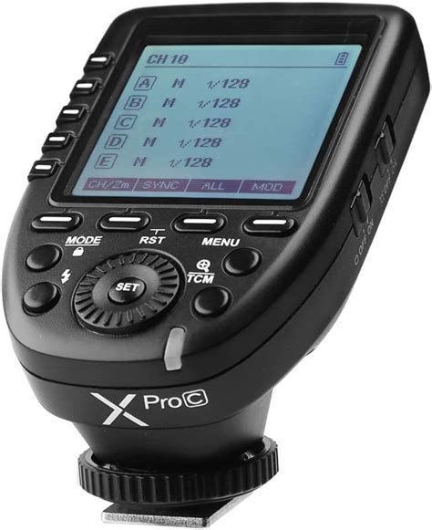 godox xpro c flash trigger transmitter with e ttl ii 2 4g wireless x system hss lcd screen