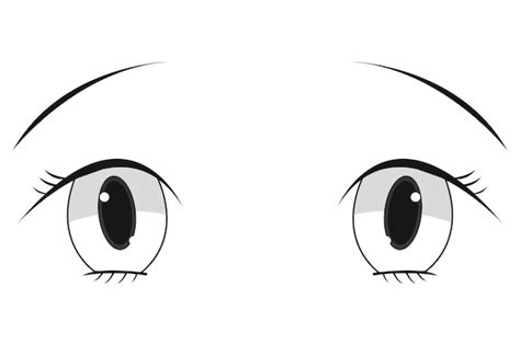 Ojos De Chica Anime Ilustración Vectorial Vector Premium