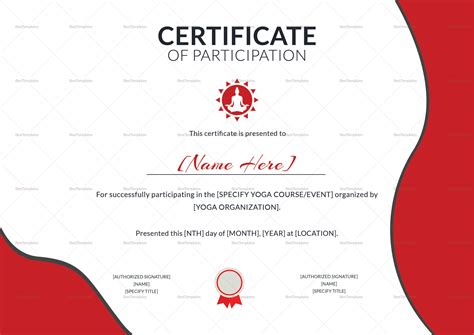 Participation Award Certificate Template Best Professionally Designed