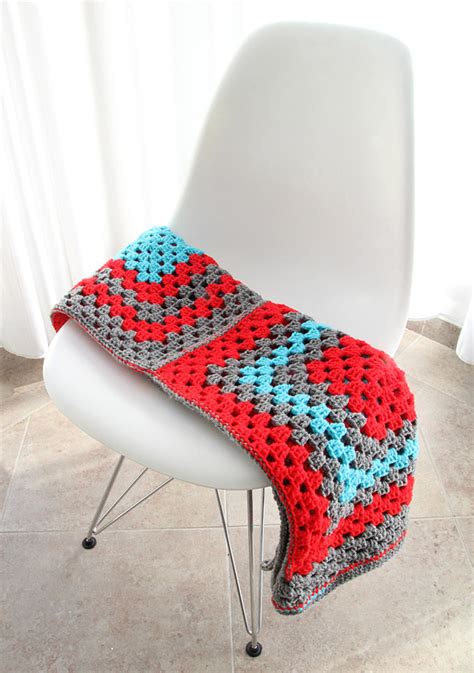 Crocheted Giant Granny Square Baby Blanket Or Coverlet Creative