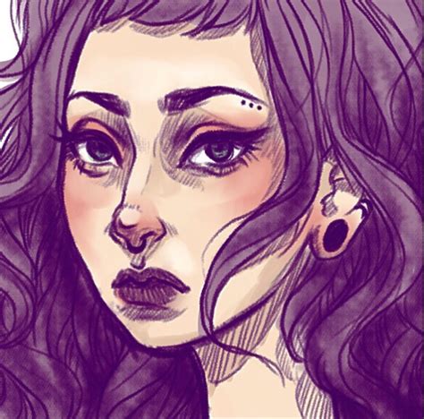Nice Corel Painter Face Illustration Goth Art The Draw Looks Cool