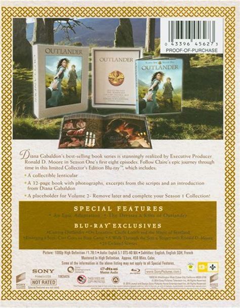 Outlander Season One Volume One Collectors Edition Blu Ray Ultraviolet Blu Ray 2014