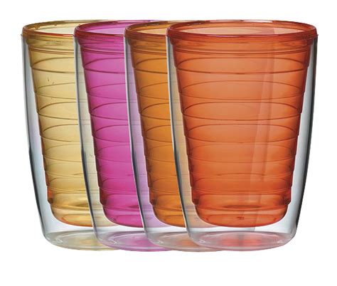 Boston Warehouse Insulated Plastic Tumblers 16 Ounce Set Of 4 Sunset