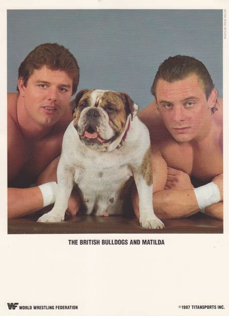 Davey Boy Smith And Dynamite Kid Aka The British Bulldogs With Their