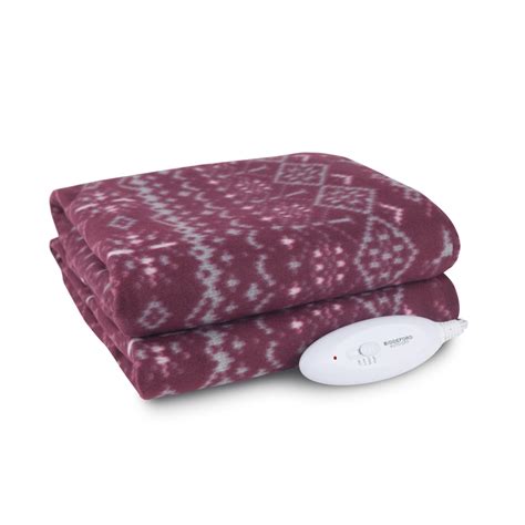 Biddeford Blankets Limited Edition Holiday Comfort Knit Fleece Heated