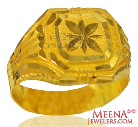 22 Karat Gold Mens Ring Rims26407 22kt Gold Mens Ring Is Designed