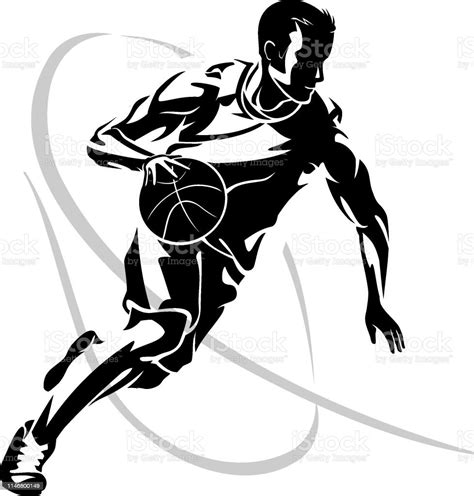 Basketball Dribble Shadowed Illustration Stock Illustration Download