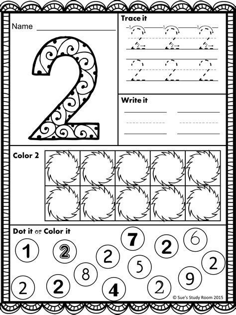 Preschool Number Recognition Worksheets Printable Worksheet Template