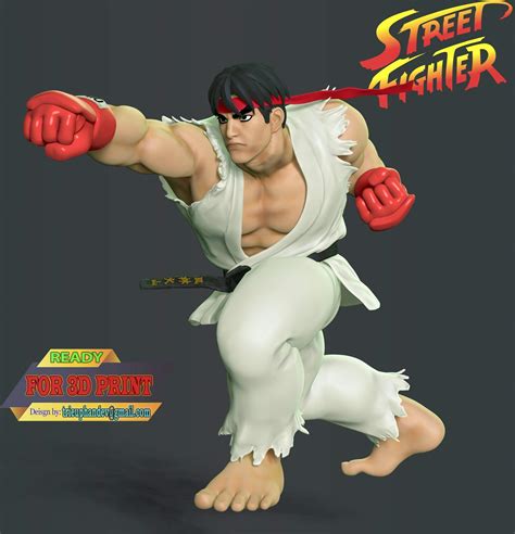 Ryu Street Fighter 3d Print Model By Bon Bon Art