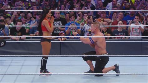 John Cena And Nikki Bella Get Engaged At Wrestlemania 33 Good Morning America
