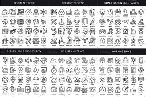 Linear Icons Custom Designed Icons ~ Creative Market