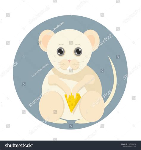 World Rats Day Holiday Sticker Mouse Stock Vector Royalty Free