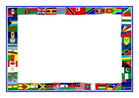 Commonwealth Flags A4 Page Borders Sb11402 Page Borders Borders Flag