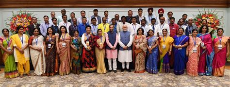 Pm Interacts With The Awardees Of National Teachers Awards Prime