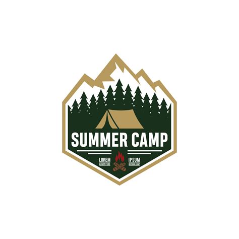 summer camp badge logo vector template 8519894 vector art at vecteezy