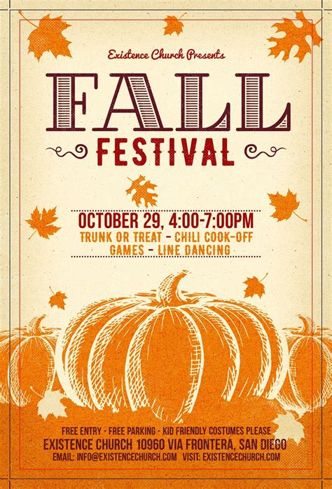 Free Printable Fall Festival Flyer Template Printable Templates