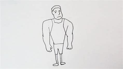 Cartoon Muscle Man Drawing At Explore Collection