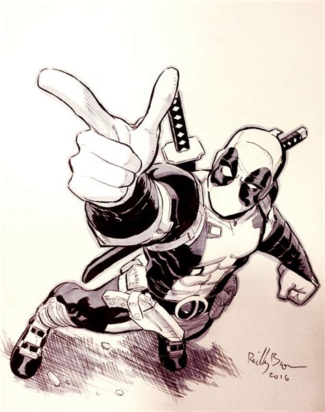 Deadpool In Reilly Browns Marvel Comic Art Gallery Room