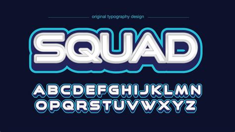 White And Blue 3d Game Logo Typography 2081870 Vector Art At Vecteezy