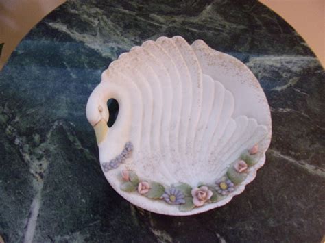 Vintage Lefton Swan Soap Dishtrinket Dish Etsy