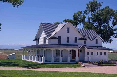 Colonial Farmhouse Plans Wrap Around Porch — Randolph Indoor And