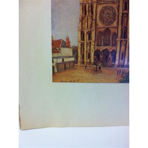 Vintage Mounted Art Treasures Of The World Print Chartres Cathedral