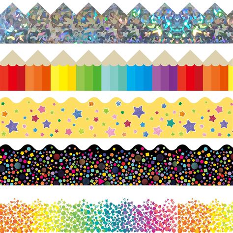 Buy Bulletin Board Borders Decorations 100 Pieces 100 Feet Scalloped