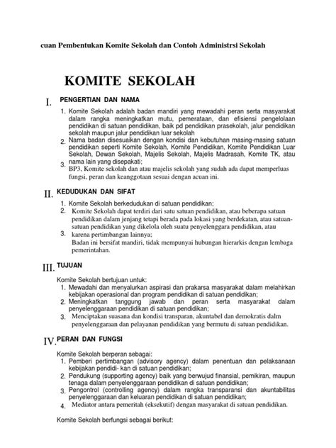 Surat resmi biasanya digunakan untuk tujuan yang resmi, sementara surat tidak. Cuan Pembentukan Komite Sekolah Dan Contoh Administrsi Sekolah