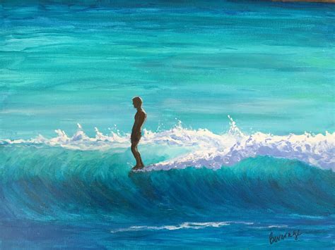 Acrylic On Canvas By Newport Loft Surf Art SurfArt Surf Art Surf Painting Surfer Art