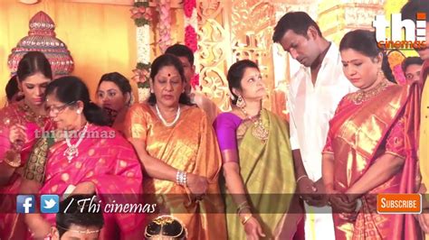 Actor Vishal S Sister Aishwarya Marriage Function Video Youtube