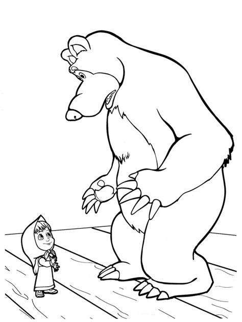 Desenhos Infantis Para Colorir Masha E O Urso